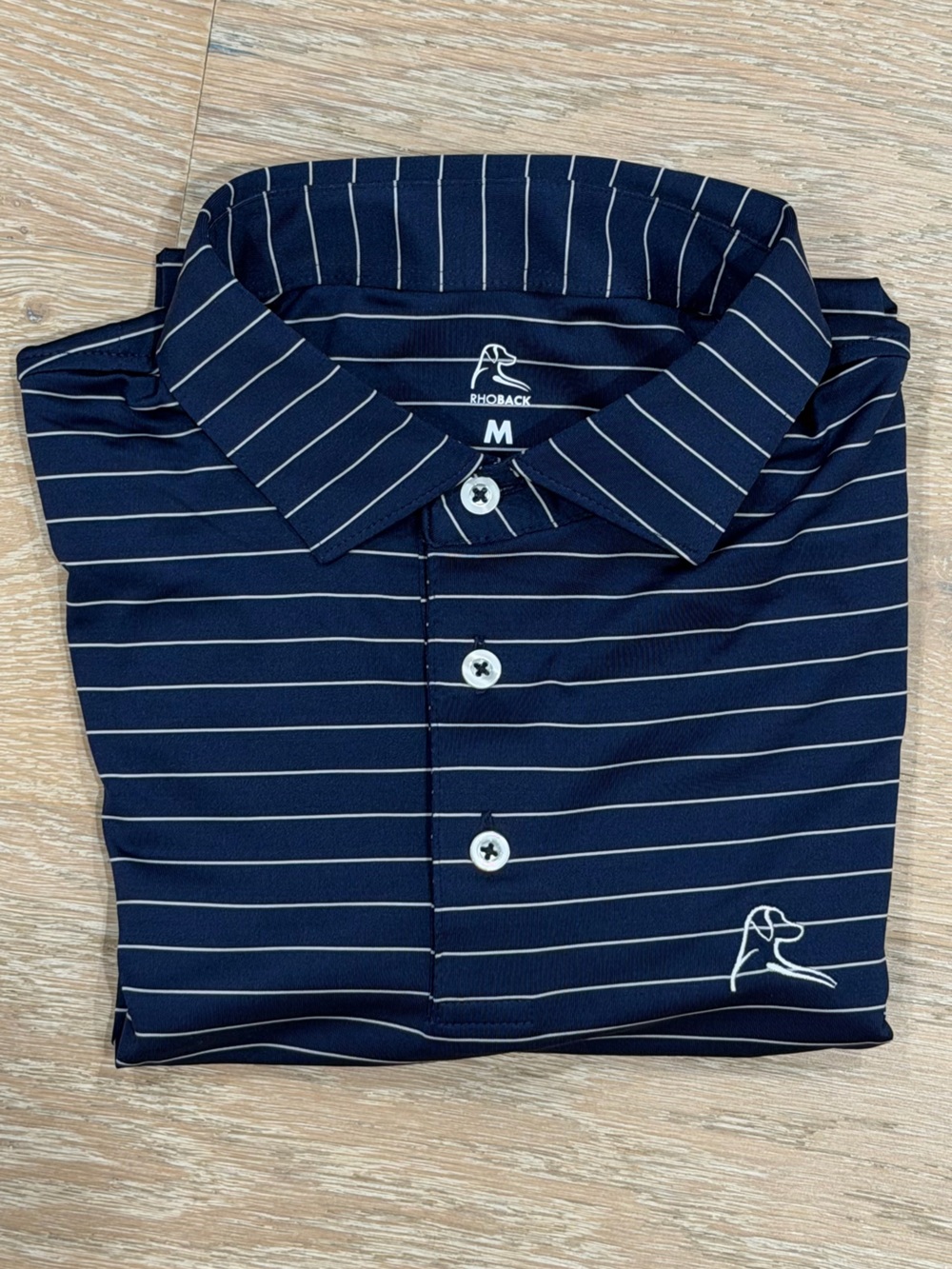 Rhoback Polo Shirt - Navy Captain Stripe